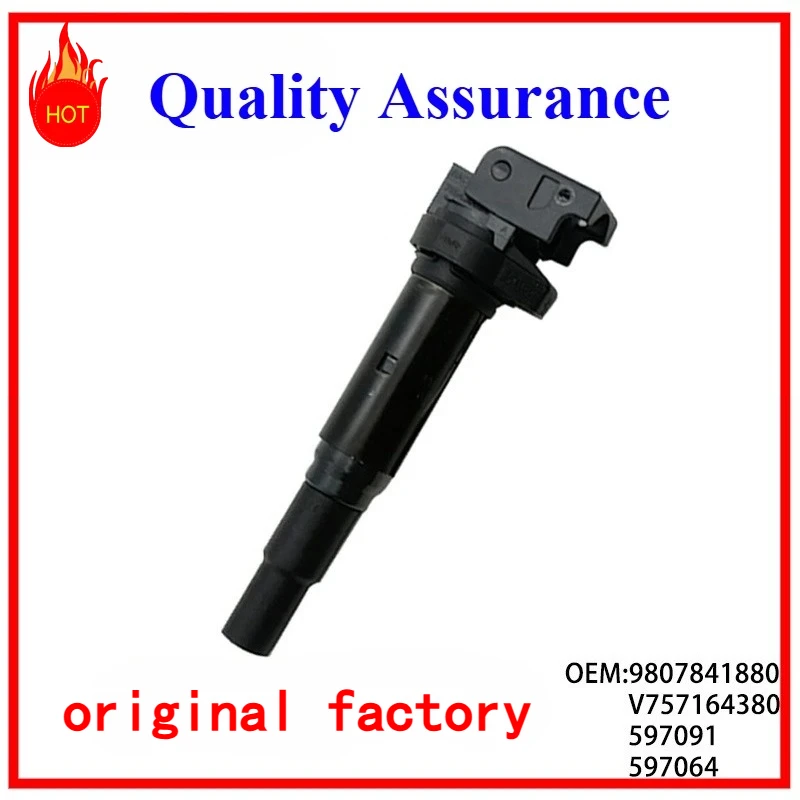 

New Original Ignition Coil 597091 597064 FOR Peugeot 207 208 308 3008 1.6 Citroen C4 C5 1.6 THP VTI BMW Mini Cooper R58