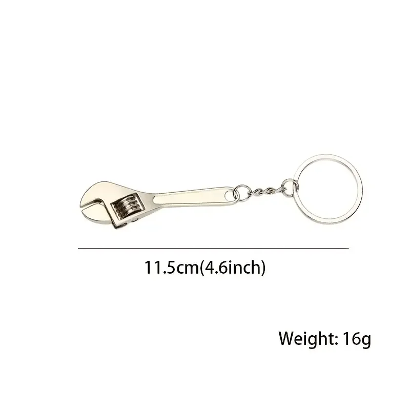 1pc 11.5cm/4.6inch Mini Wrench Tool Keychain Wrench Key Ring Pendant Keychain Creative Mini Activity Wrench Keychain Wrench Keyc