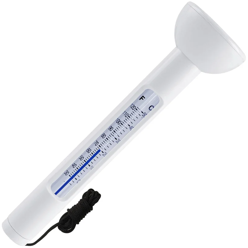 Termómetro flotante confiable para piscina, fácil lectura para la temperatura del agua con cuerda para piscinas y spas exteriores e interiores,