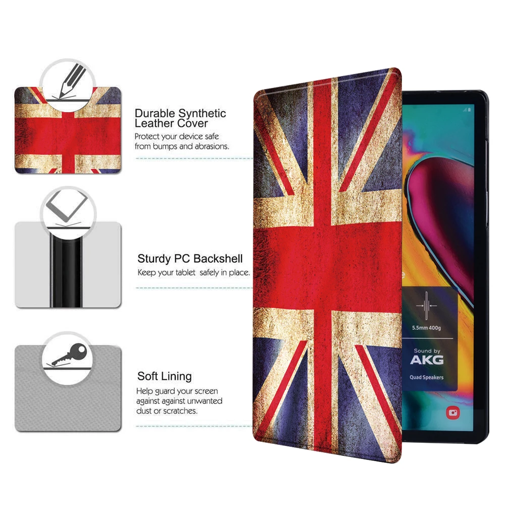 حافظة لهاتف سامسونج جالاكسي تاب A8 10.5/A 10.1(T510/T580)/S5e(T720/T725)/A 8.0(T290/T295)/S6 Lite (P610/P615) الكرتون نمط