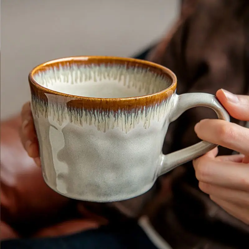 

Vintage Kiln Turned Mug, Ceramic Water Cup, Home Personalized Coffee Cup
