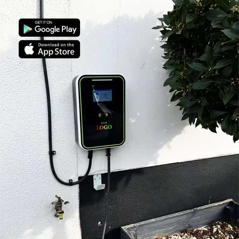 

Hot Sales 32A 7kW 11KW Electric Car Charger EV Charging Pile With Type 2 Plug APP WIFI OCPP EV Charger