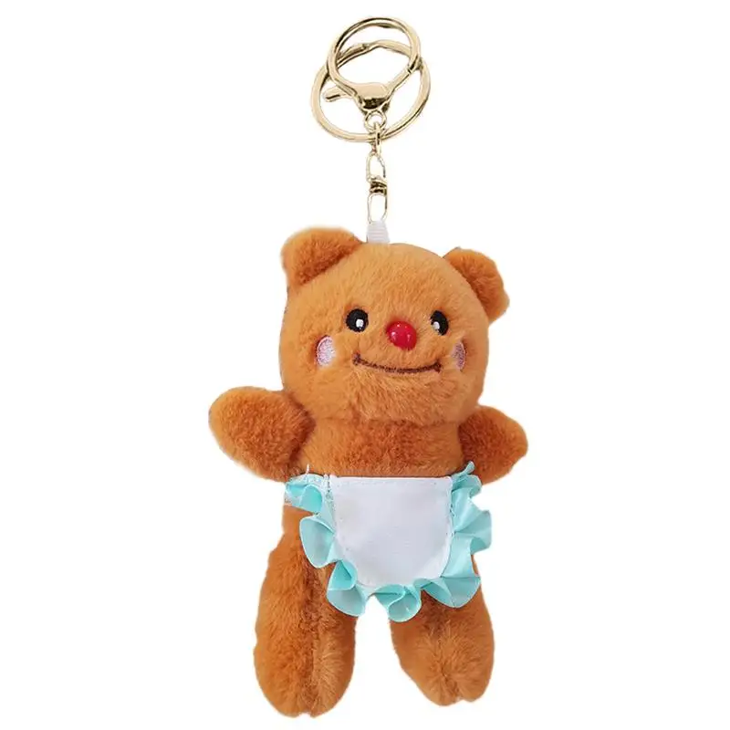 Cute Bear Keychain Mini Bear Plush Keychain Toy Keyring Pendant Stuffed Animals Charm Accessory for Backpack Purse Handbag