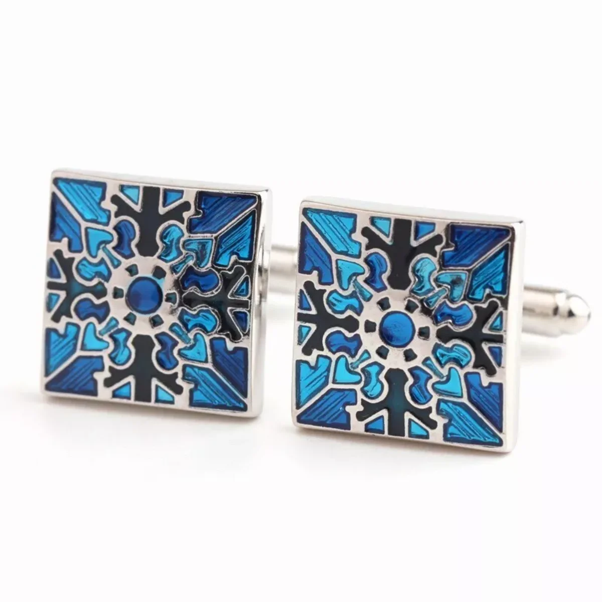 

Pattern Men Cufflinks 1 Pair of Shirt Suit Cuff Links Jewelry Rhinestone Classic Cufflinks For Wedding Men