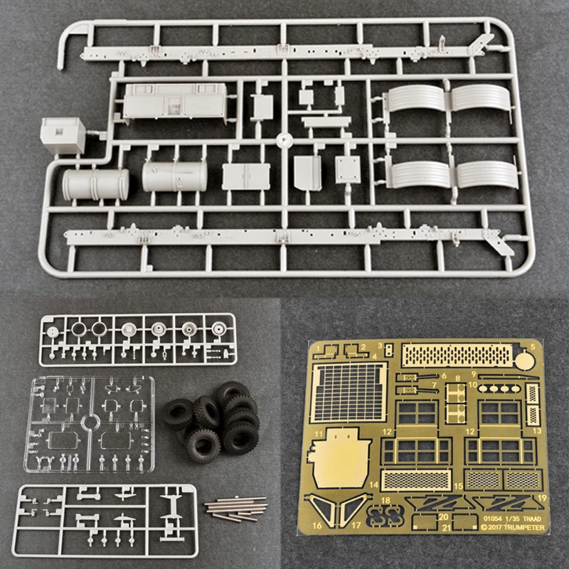 Trumpeter Plastic Assembled Scale Model Kit TP01054 THAAD Air Defense Missile Launcher Defense System 1/35