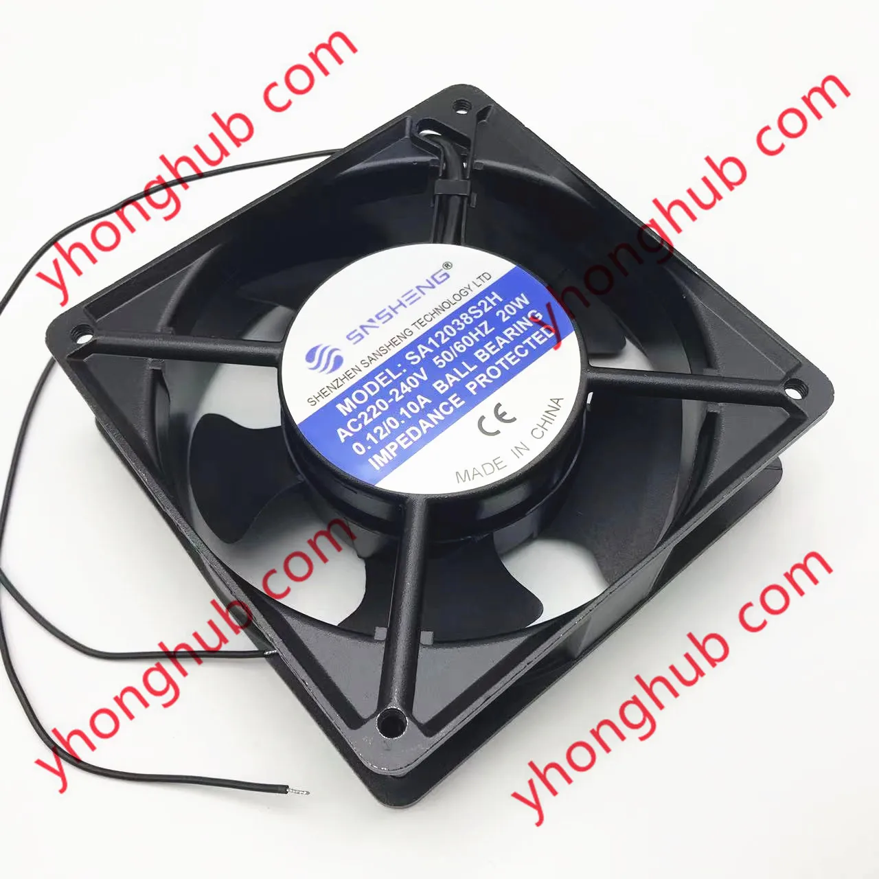 

SNSHENG SA12038S2H AC 220V 20W 120x120x38mm 2-Wire Server Cooling Fan