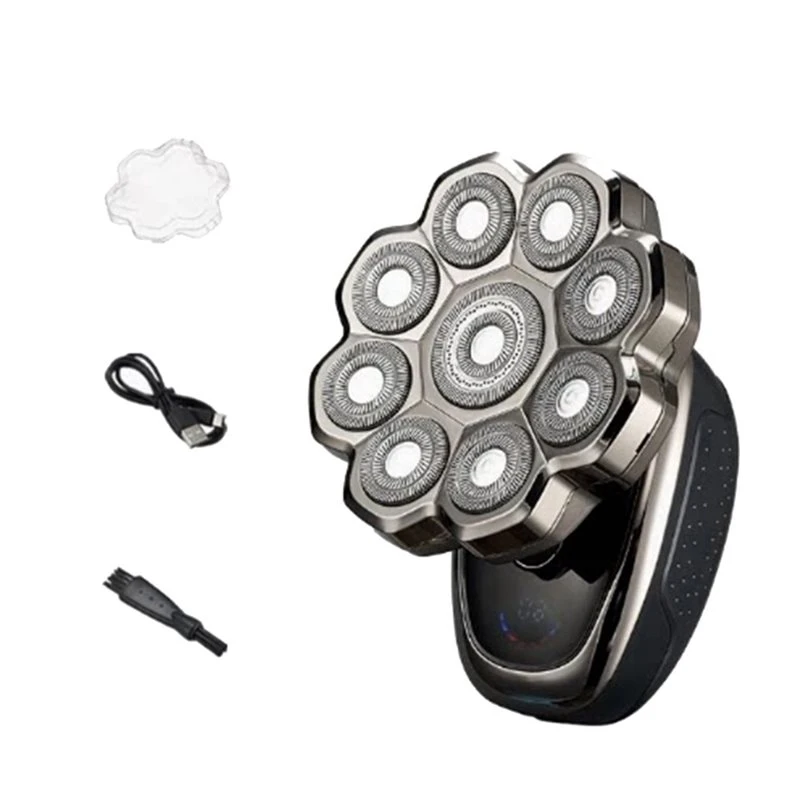 【RECOMENDAR】Waterproof Electric Shaver New Nine-Blade Charging System Wonder For Men Including Magnetic Detachable Blades