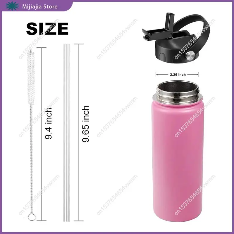 استبدال الأغطية الغبار مانعة للتسرب الوجه العلوي مع القش ل Hydroflask واسعة الفم 12/16/18/20/32/40/64Oz مبيعات زجاجات المياه