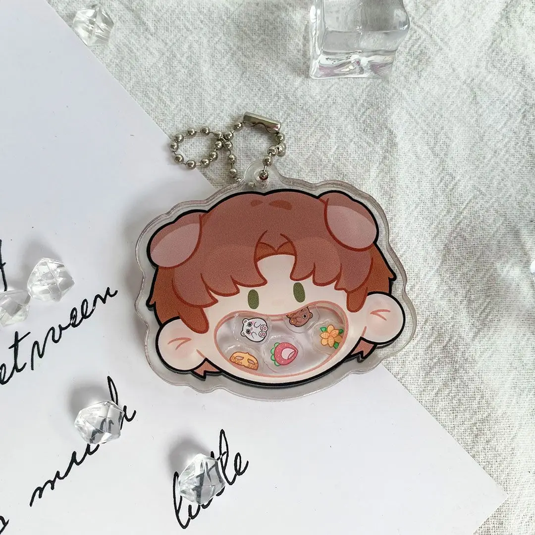 Nouvelle lumière et nuit Osborn Sariel Charlie Evan dessin animé Shaker porte-clés Kawaii fille coeur sac pendentif accessoires cadeaux de vacances