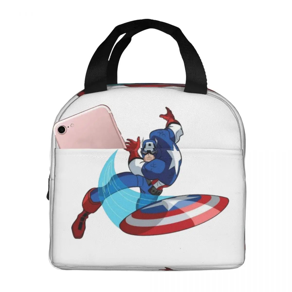 Hot Selling Marvel Food Box Captain America Girl Boy｠ Breakfast For Outdoor Picnic Storage Multifunction