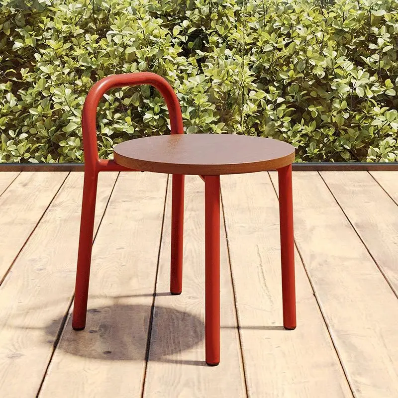 

Nordic simple modern bar chair light luxury home backrest high foot solid wood bar wrought iron footstool stool personality