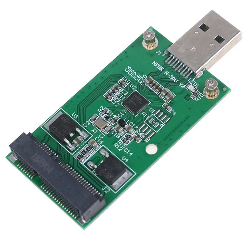 1Pc Mini USB 3.0 to PCIE mSATA External SSD PCBA Conveter Adapter Card