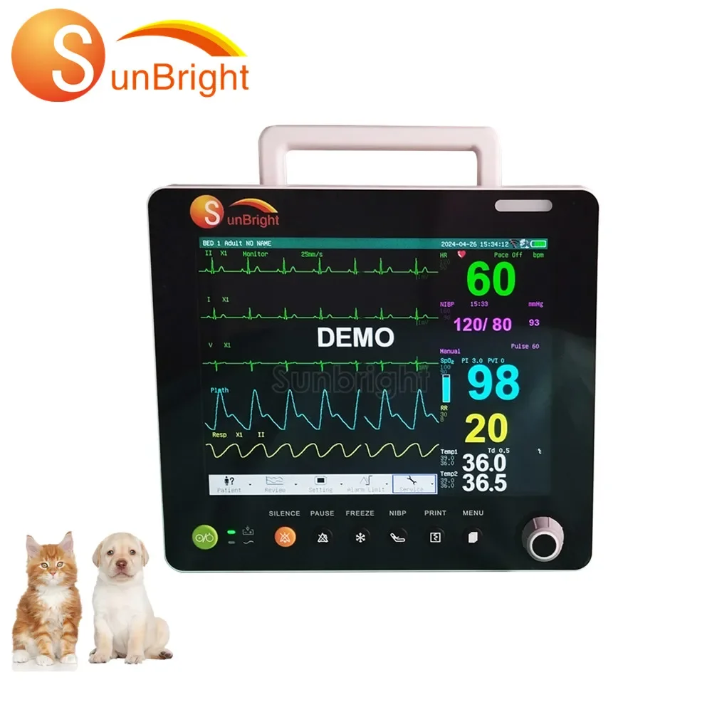 SUN-603S Vet Medical 6 Parameters monitor portable veterinary patient monitor