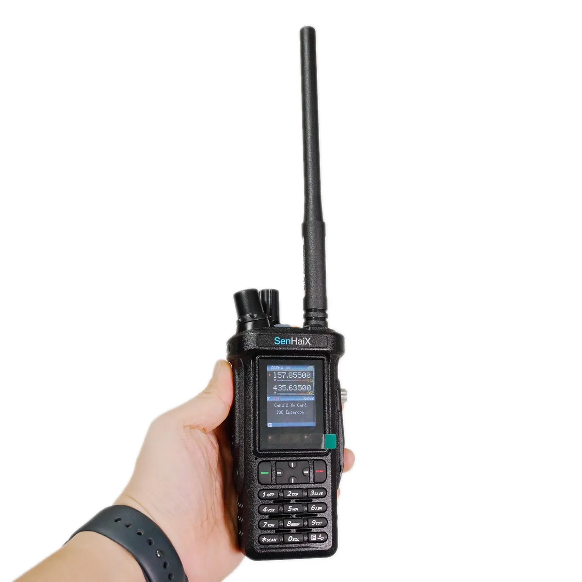 SenHaix SHX8900 Two Way Radio 4G LTE Poc Network VHF UHF AM FM Air Band Receiver Cross Mode GPS Bluetooth USB C Public Intercom