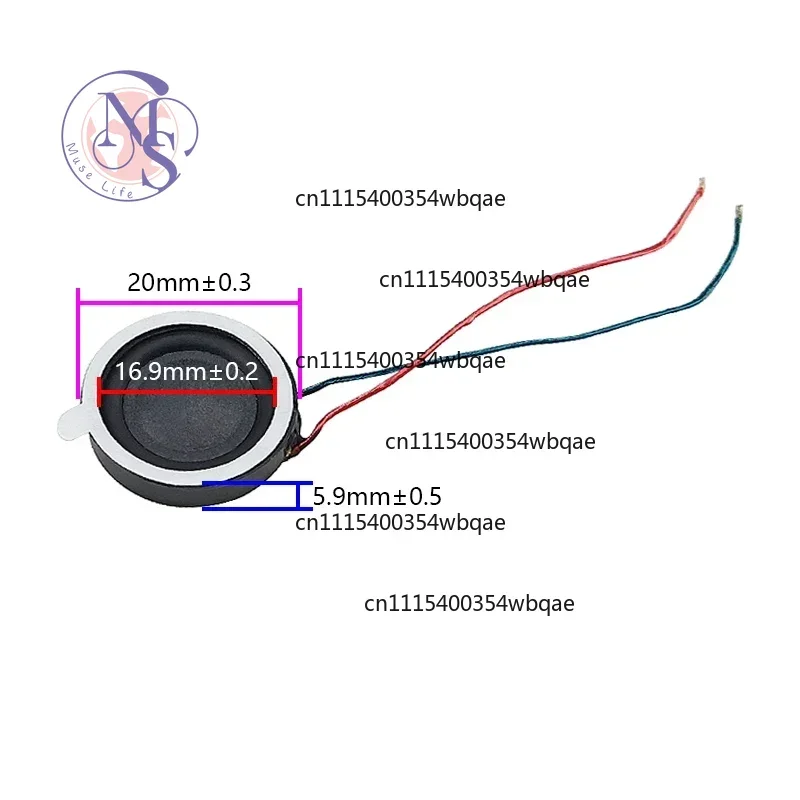 ZOCI-20mm Mini Speaker 4Ohm 2W Multimedia Internal Magnetic Speaker Unit Composite Film Repair Small Audio Parts 630Hz-20KHz