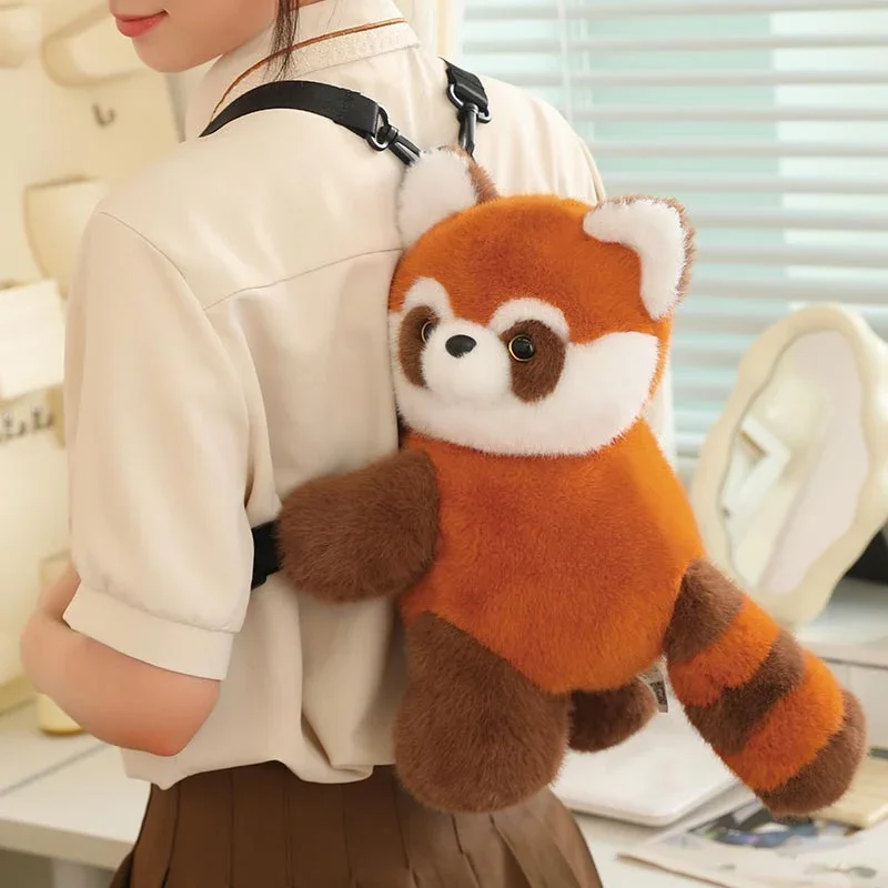 MyRytanda Panda Mochilas Bonitos Animais Dos Desenhos Animados Bolsas de Ombro Recheado Panda Vermelho Bolsas de Telefone Crianças Bolsas Escolares Presentes