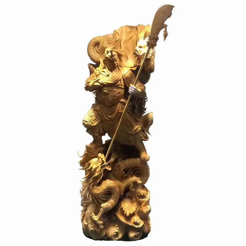 

Wood carving root carving ornament Maitreya statue figure living room handicraft ornament collection