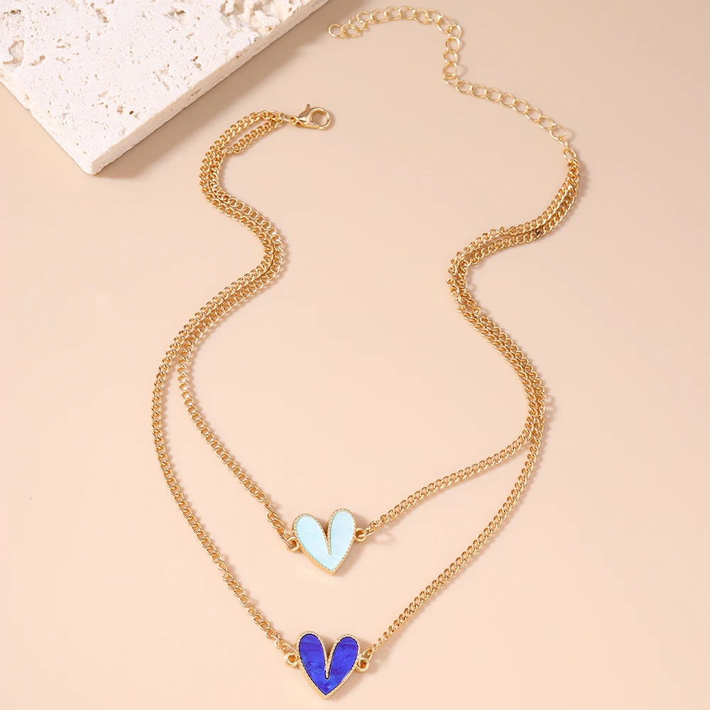Aihua Niedliche Kawaii Mädchen Herzanhänger Halskette für Frauen Neuer Trend Mädchen Schlüsselbeinkette Party Geburtstag Schmuck Geschenke – Detail 8