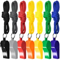 1/10Pcs Mini Plastic Whistle Cheer Sports Game Whistles with Lanyard Children Toys Birthday Party Gift Outdoor Survival Tools