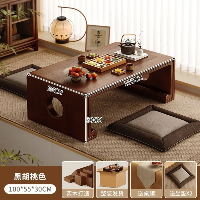 *Minimalist Tatami Style Table: Solid Wood Design for Kang Beds, Bay Window Nooks & Guqin Practices