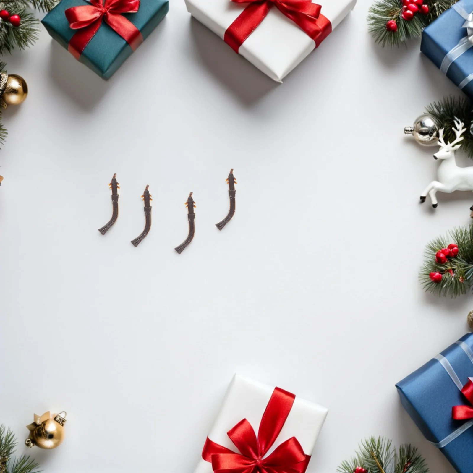 

50Pcs Artificial Fruit Stems Realistic Plastic Pumpkin Handles for DIY Thanksgiving Halloween Christmas Harvest Decorations