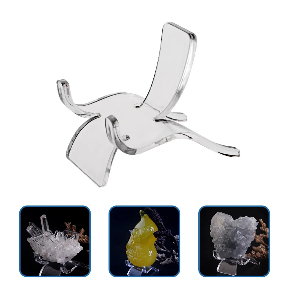 

24Pcs Clear Acrylic Crystal Display Stand Pedestal Holder for Crystal Sphere Gemstone Mineral Coral Wrestling Belt Buckle Home
