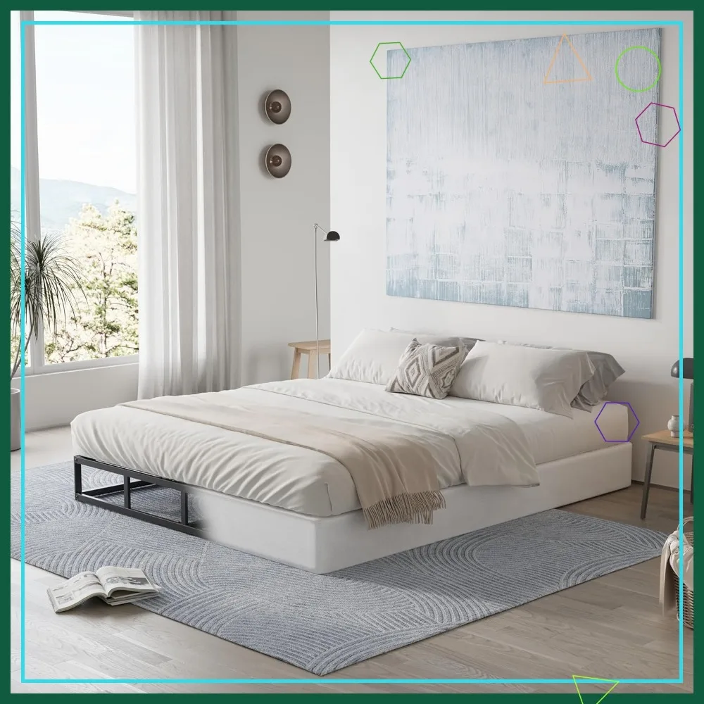 

5-дюймовая низкопрофильная коробчатая пружина с прочным металлическим каркасом, тихая и простая сборка для опоры кровати