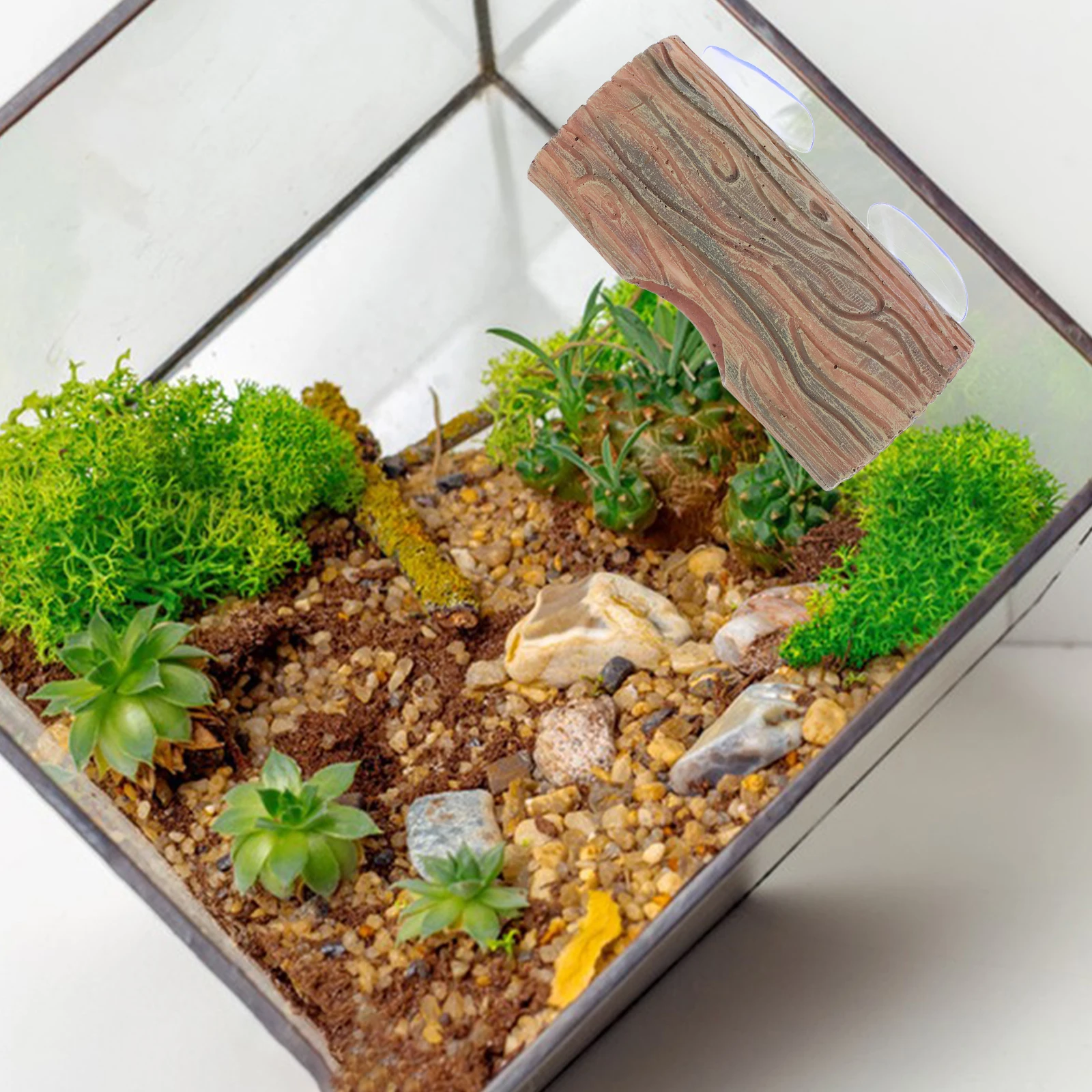 

Resin Hollow Tree Trunk Hideout For Reptiles Hermit Crabs Lizard Climbing Gecko Basking Cave Fish Tank Decor Aquarium Shelter