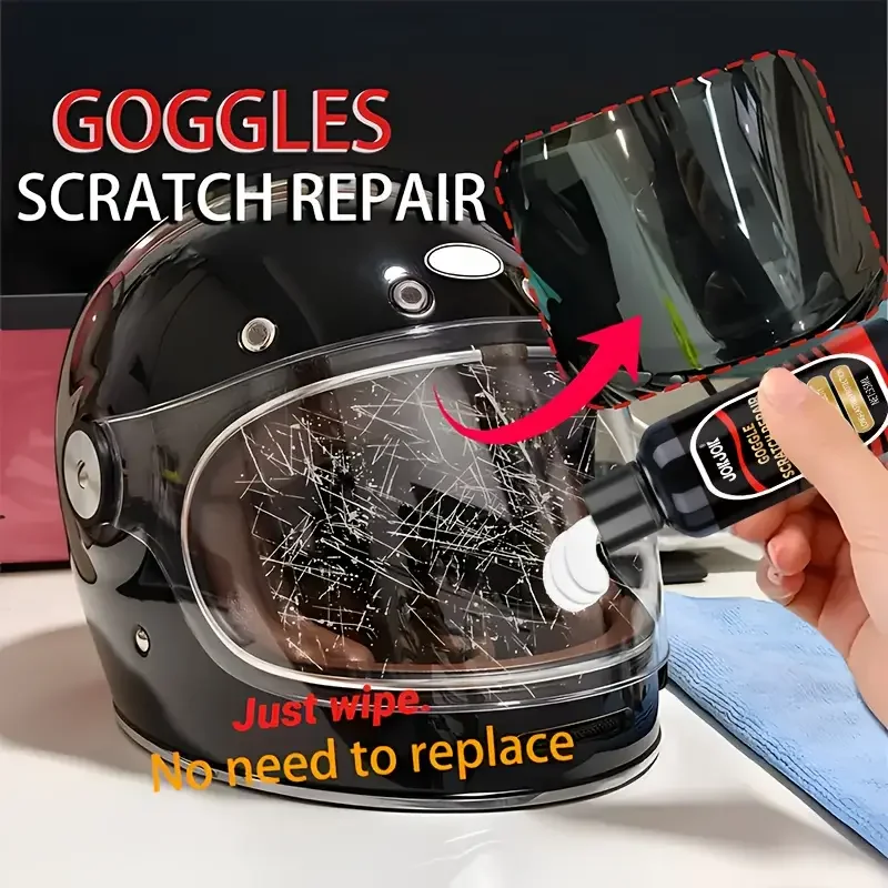 Kit di riparazione graffi per occhiali e veicoli - Crema multifunzionale per riparazione graffi in vetro per casco/crema per il recupero degli occhiali - Progettato per la riparazione