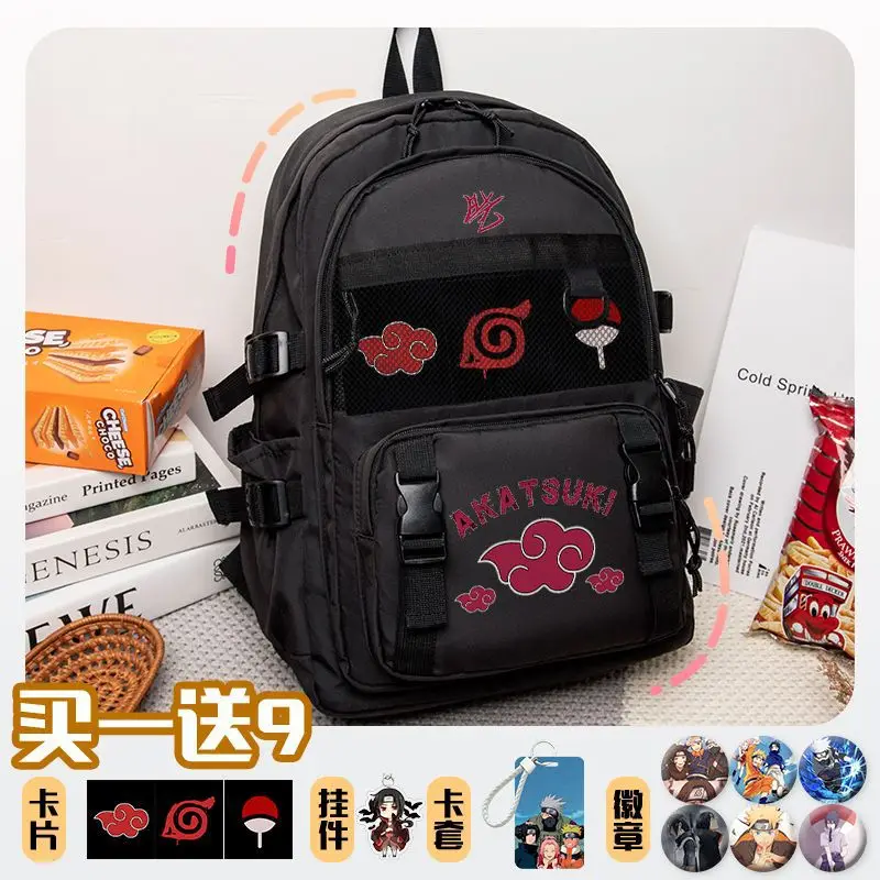 Naruto New Cartoon Student Schoolbag Large Capacity Casual and Lightweight Shoulder Pad Waterproof Stain Resistant Backpack