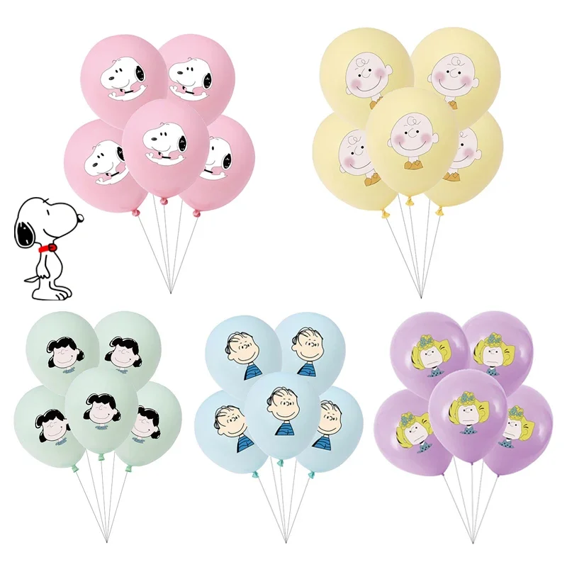 

1/5/10Pcs Snoopy Cartoon Latex Balloon Adult Weddings Children Birthday Party Decoration Inflatable Balloon Baby Shower Balloons