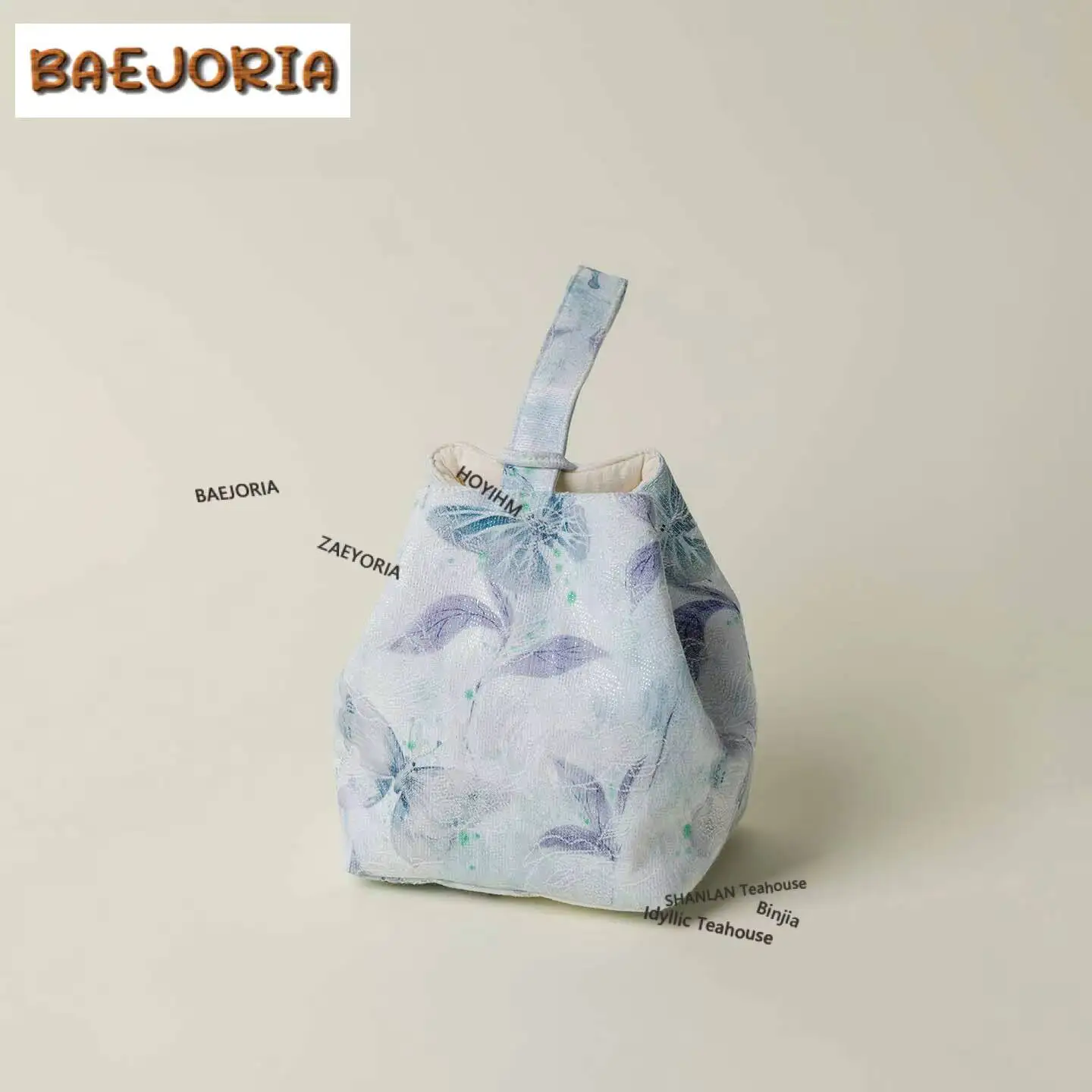 Blue Butterfly Tea Cozies Retro Camping Bag For Tea Tea Cozy For Teapot Hand Bag Travel Tea Set Bag Teaware Supplies Collection