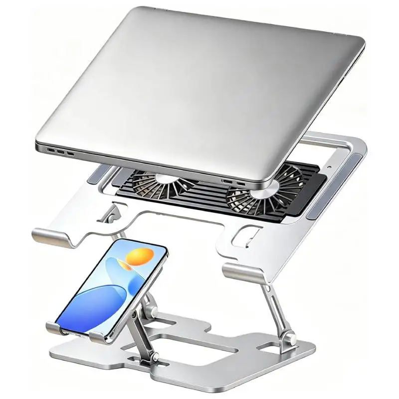 2 in 1 Metal Adjustable Phone & Tablet Laptop Stand for IPad Air Pro Desk Foldable Soporte Desktop Mount Holder Accessories