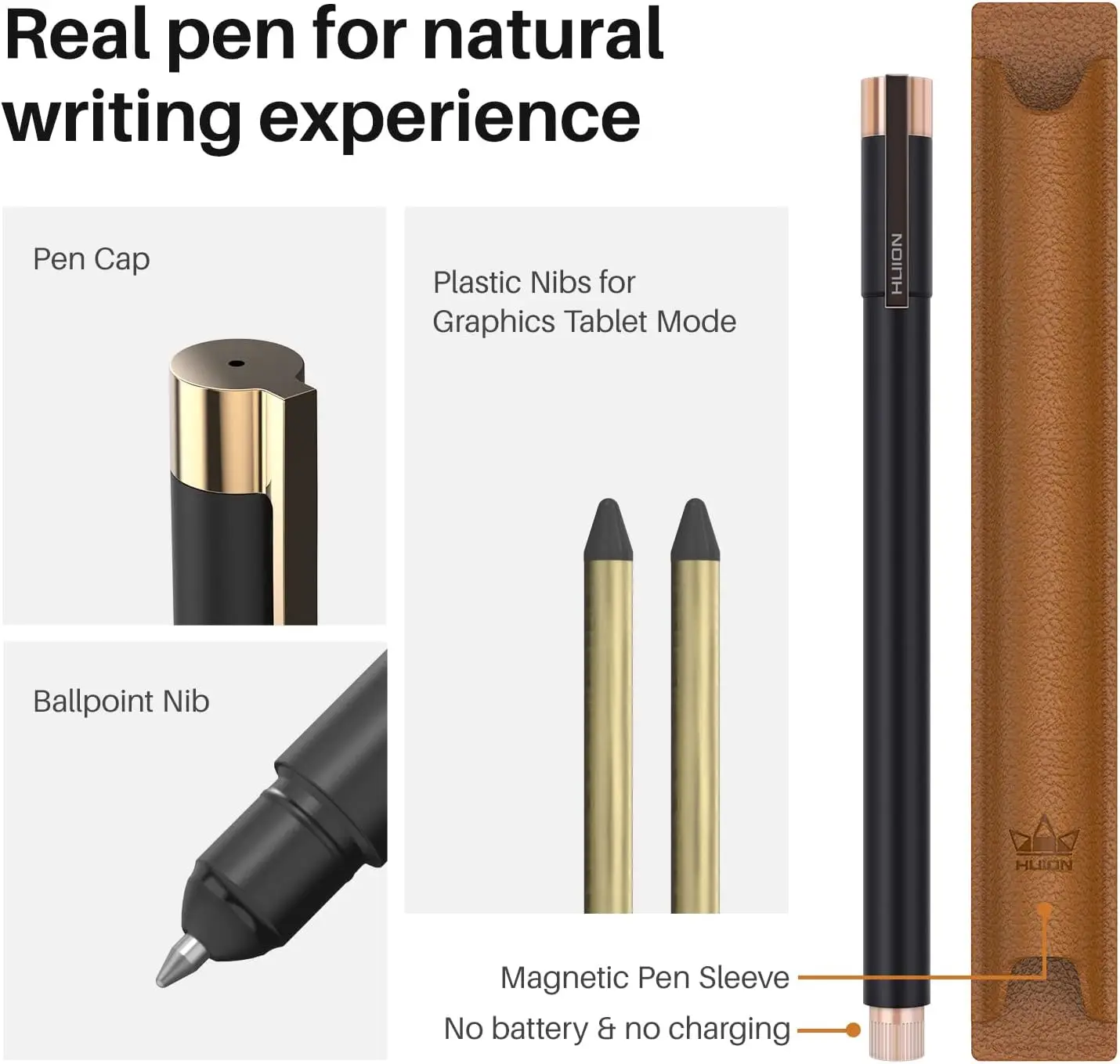 HUION Note 2-in-1 Digital Notebook Drawing Tablet With Battery-free Pen, Bluetooth Wireless Paper Tablet Electronic Writing Pad