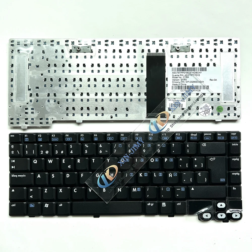 DV1000 Spanish Keyboard for HP Pavilion DV1000 DV1100 DV1200 DV1300 DV1400 DV1500 DV1060 DV1130 DV1700 CT6A MP-03296E0-9201 SP