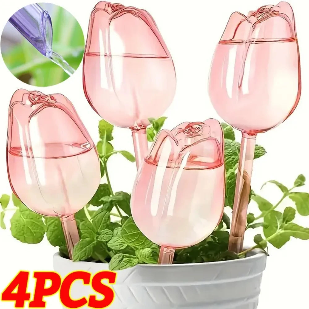 

4/1PCS Automatic Drip Irrigation Waterer Plastic Tulip Plant Watering Globes Self Watering Supplies Planter Insert Water Devices