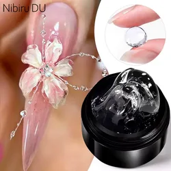 15ml Clear Non Stick Hand Extension Gel Nail Polish for 3D Shaping Nail Art Solid Milky Jelly Hard Gel for Fake Nail Decoration