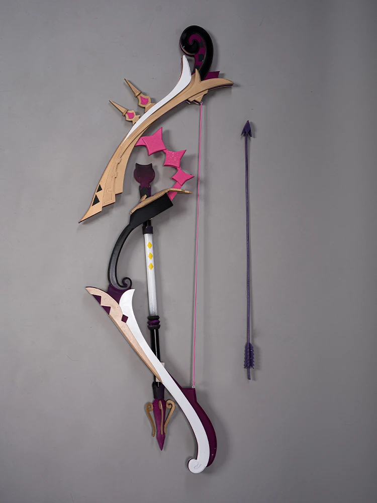 Genshin Impact Cosplay Wooden Weapons Lyney Props  Great Magic Bow Arroww