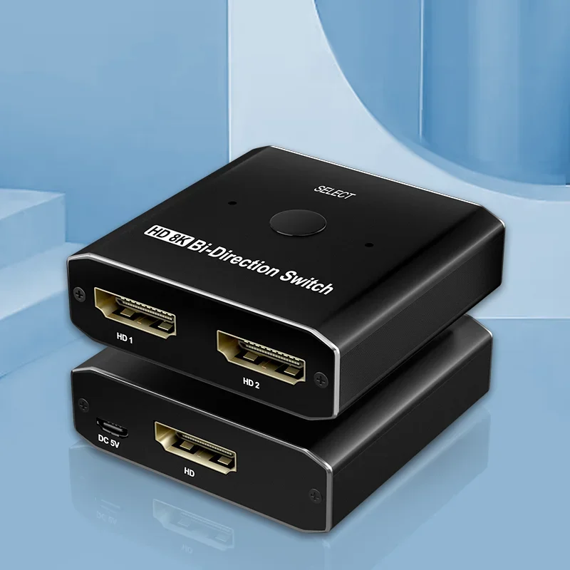 Hoom 4K 8K 60Hz HDMI-Switch 2 Ports 2 In 1 Out Video-Splitter für Laptop PC Xbox PS3/4/5 TV-Box zum Monitor TV-Projektor-Adapter