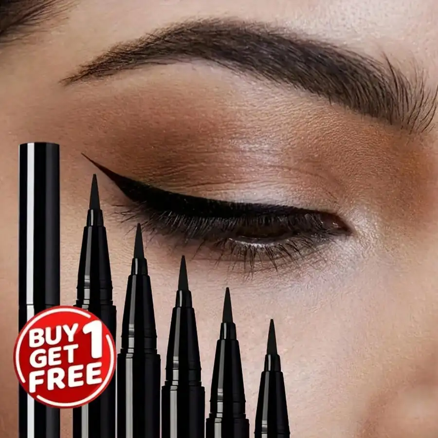 2-Pack Smooth Waterproof Eyeliner Pens Quick-Dry Non-Smudging Long-Lasting Makeup for Beginners Eye Cosmetic