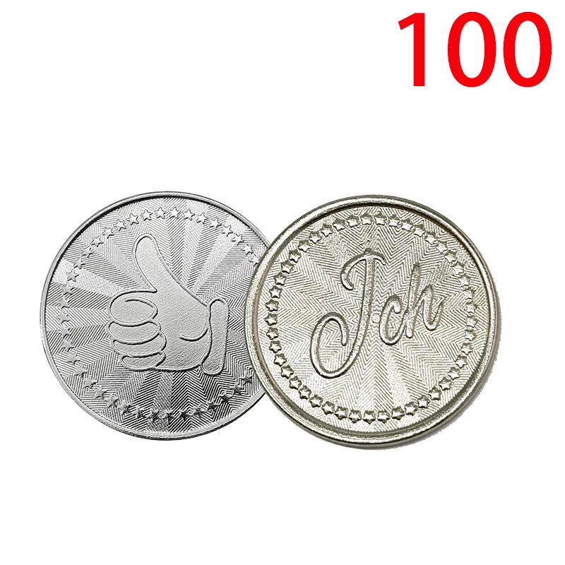 100 stücke Edelstahl 23/24/25mm Tokens Crown Design Arcade münze Für Münzprüfer Arcade Spiel Kran klaue Automaten