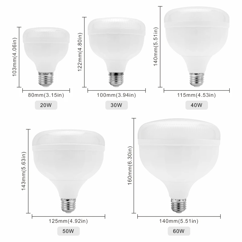 E27 LED Bulb 60W 50W 40W 30W 20W Lampada LED Light 220V No Flicker LED Table Lamp Bombilla Spotlight Lighting Ampoule Blub