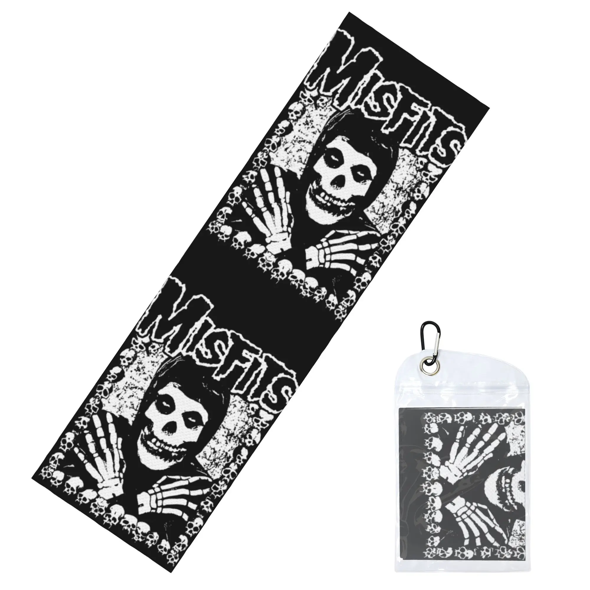 Cold Exercise Towel Punk Rock Band Misfits Beach Sports Yoga Towel Swimming Camping Towel Refreshing Sports Scarf Face Towels