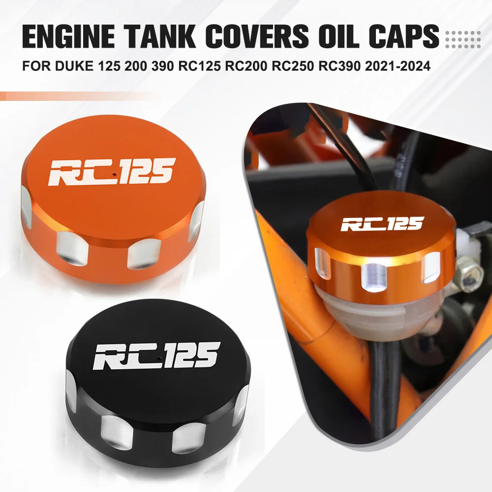 

For KTM Duke 125 200 390 RC125 RC200 RC250 RC390 2021-2024 Motorcycle Brake Cylinder Cover Reservoir Oil Fluid Cap Tank Cup