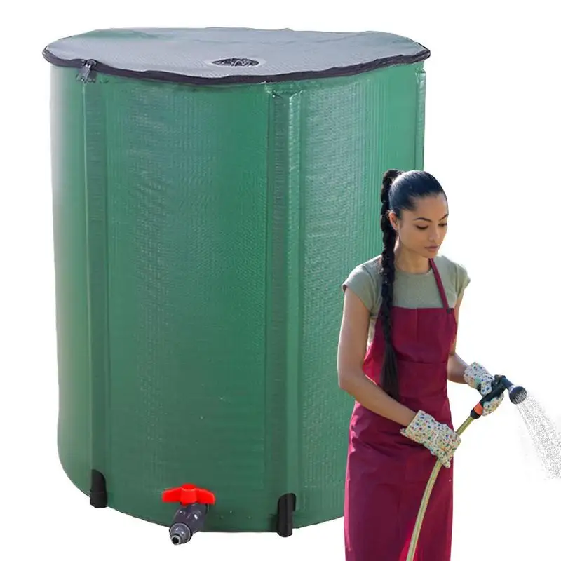 66 Gallon Collapsible Rain Barrel Large Capacity Rain Water Collector Rainwater Harvest Water Tank Foldable Collection Tank