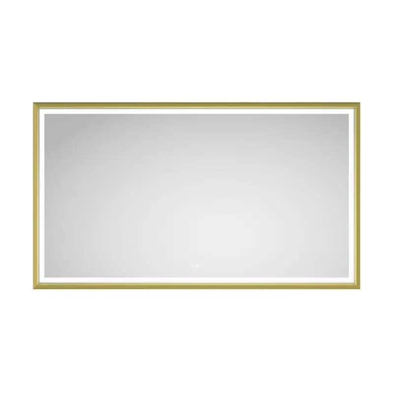 

84" W x 48" H Oversized Rectangular Framed LED Mirror, Anti-Fog, Dimmable, Wall Mount, Bathroom Vanity, HD Wall Mirror Kit for