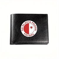 SK Slavia Praha Football Logo Emblem Badge Business Mens Casual Elegant Simple Practical Quality Wallet Stylish Printing Graphic