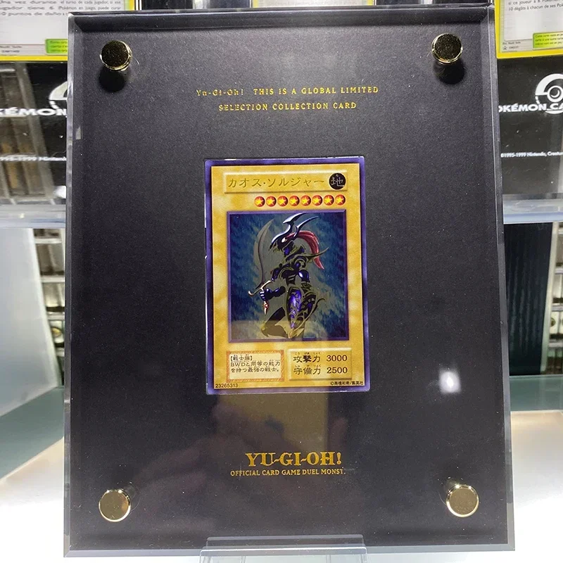 Yu-Gi-Oh Blue-Eyes White Dragon Blue-Eyes Ultimate Dragon Red-Eyes Black Dragon espositore in acrilico che mostra il supporto contiene carta