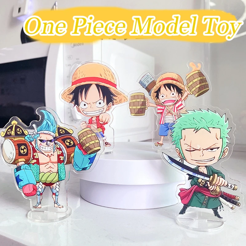 One Piece  Luffy Roronoa Zoro Action Figures Anime Acrylic Desk Stand Figure Model Toy Desk Decoration Ornaments Standing Plates