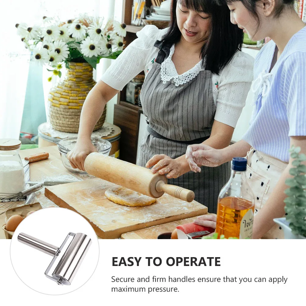 

Stainless Steel Rolling Pin Non-Stick Dough Roller For Baking Pizza Pasta Making Kitchen Tool Rolling Stick